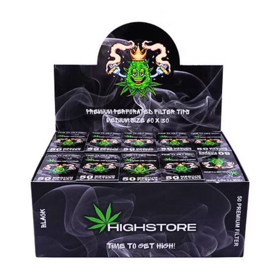 Highstore Black Tips Drehfilter, 50 Stück
