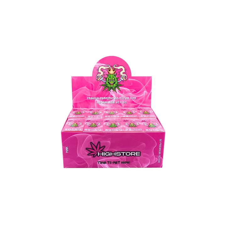 Highstore Pink Tips Drehfilter, 50 Stück