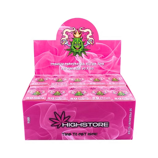 Highstore Pink Tips Drehfilter, 50 Stück