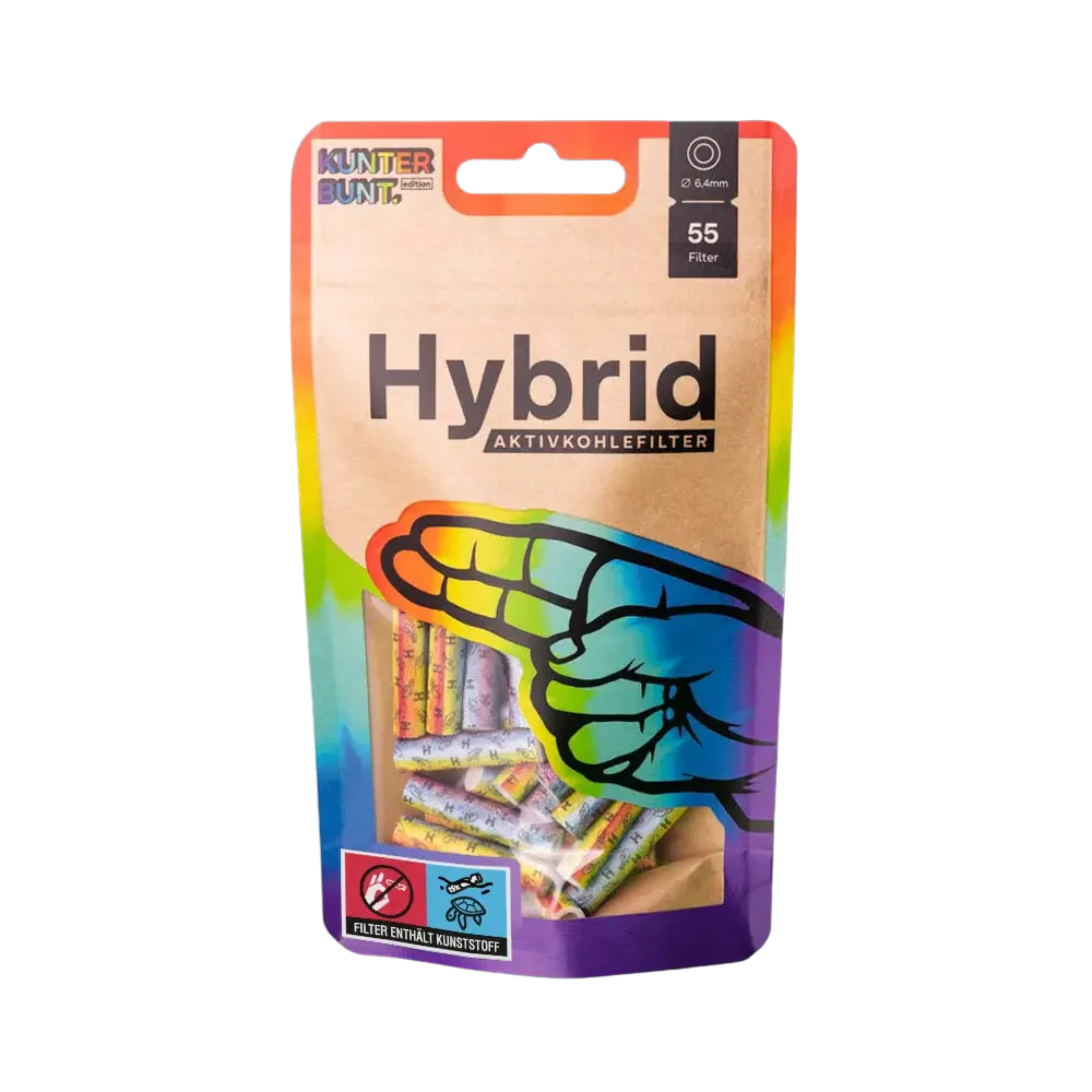 Hybrid Supreme Aktivkohlefilter Rainbow 55 Stück Ø 6,4 mm