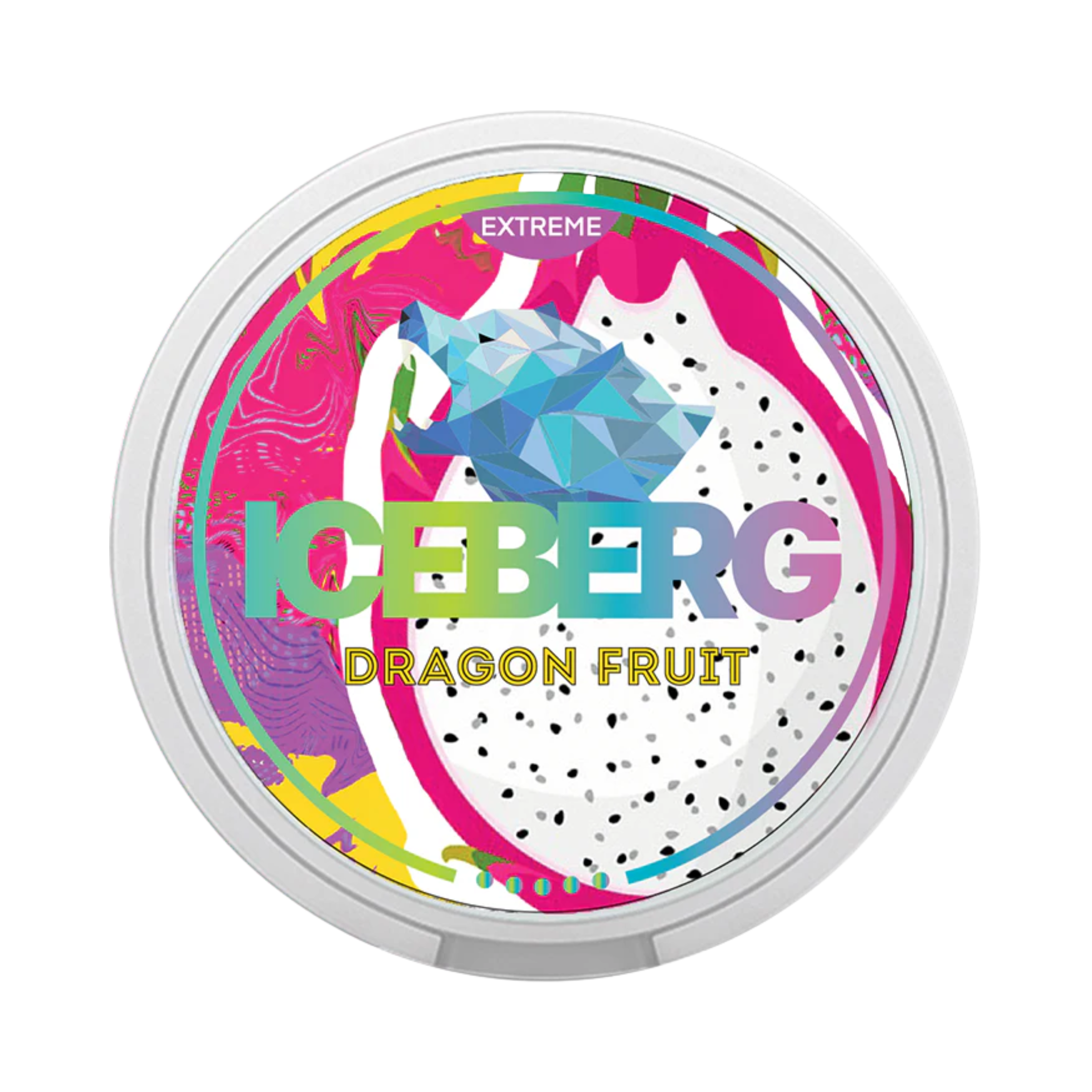 ICEBERG Bubble Gum Nikotinbeutel Dose seitliche Ansicht