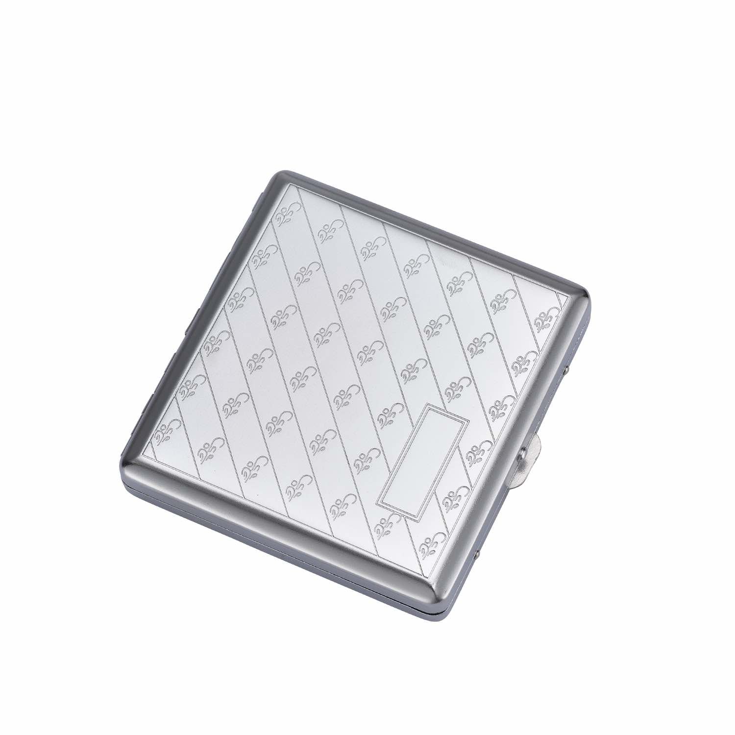 Zigarettenetui Classic 20er in der Hand, Grössenvergleich