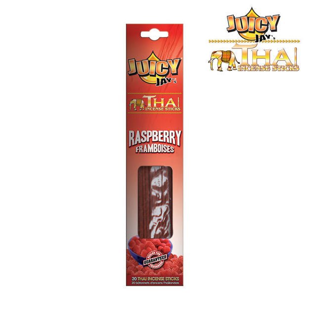 Juicy Jay Räucherstäbchen Raspberry mit fruchtigem Himbeerduft