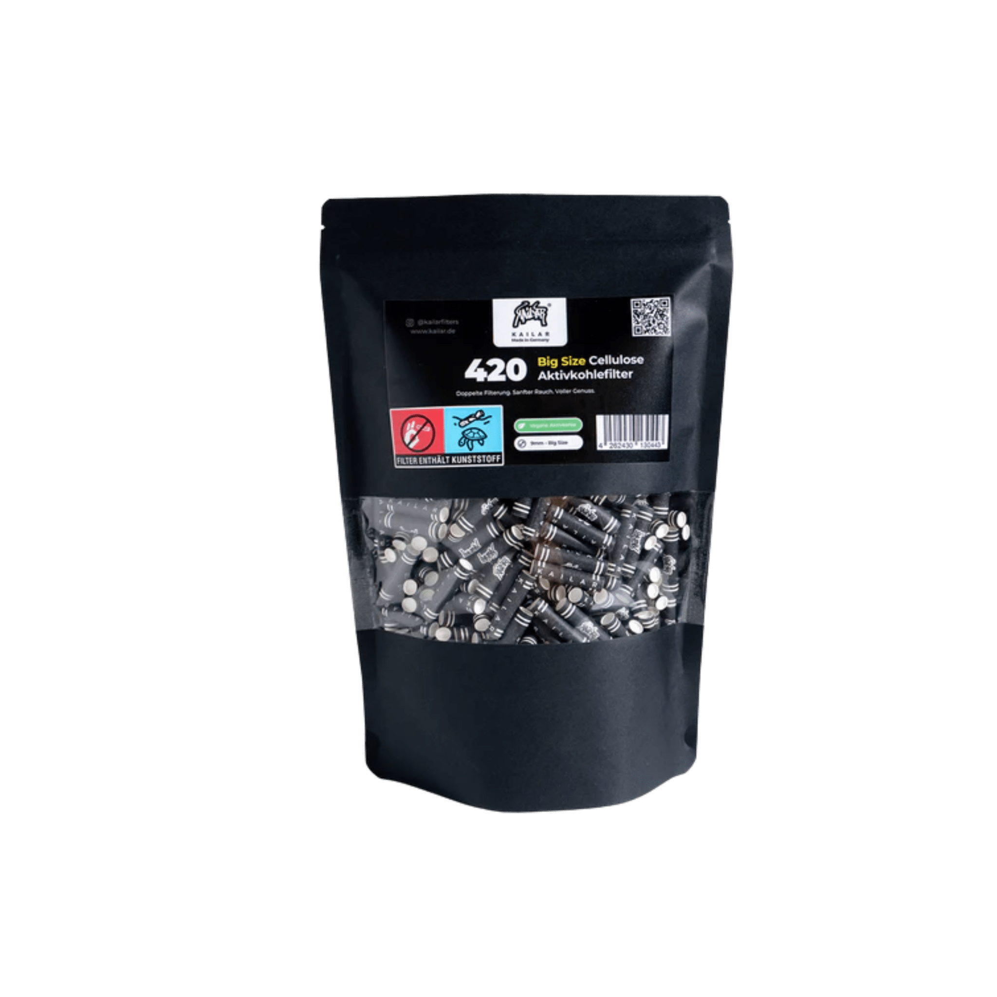 Kailar - BIG Size (9mm) Cellulose Aktivkohlefilter - 420 Stück kaufen bei rauchwerk.ch