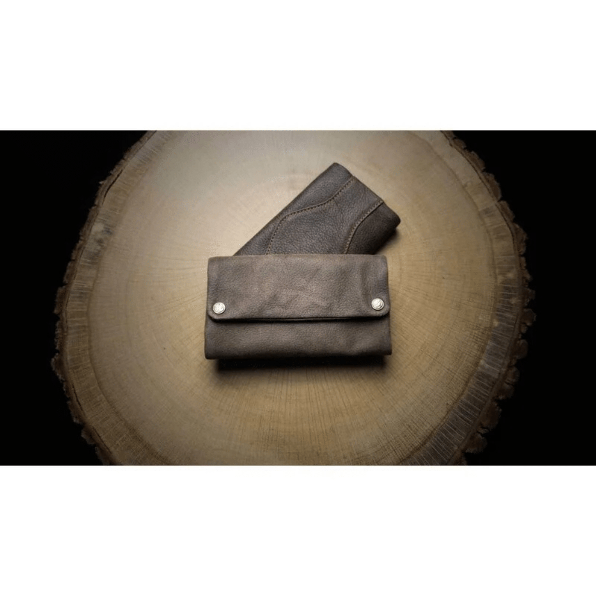 Kavatza Tabaktasche Cowboy Grey Brown aus Kuhleder