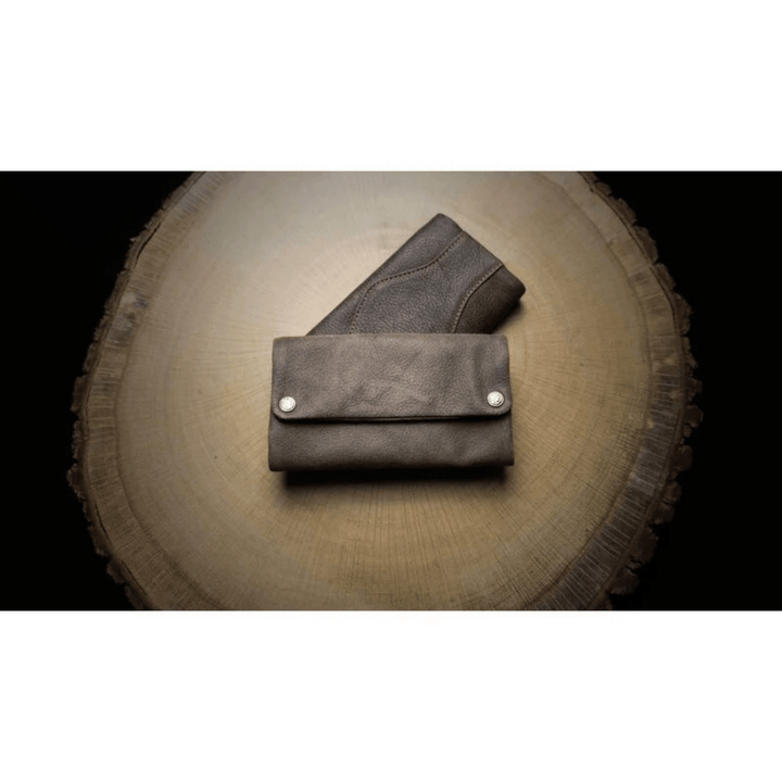 Kavatza Tabaktasche Cowboy Grey Brown aus Kuhleder