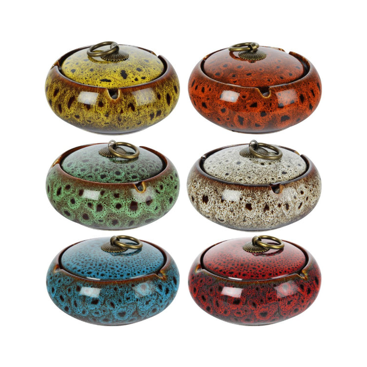 Keramik-Aschenbecher Oriental, 11 cm, assortiert, Ansicht 1