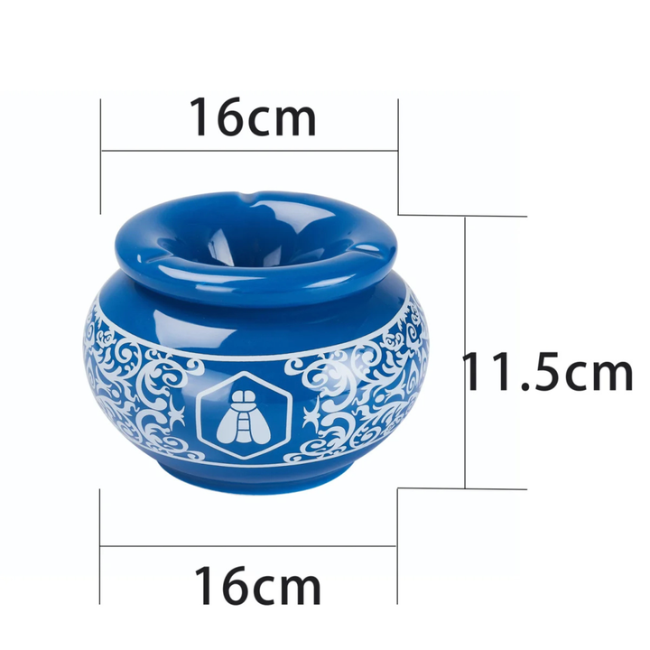 Detailansicht des blauen Moroccan Keramik Aschenbechers