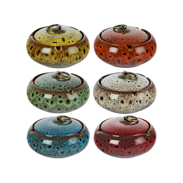 Keramik-Aschenbecher Oriental, 11 cm, assortiert, Ansicht 1