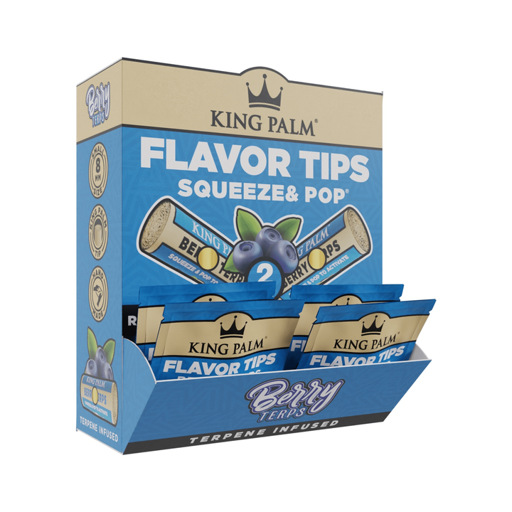 King Palm Berry Terps Flavor Tips Display mit 50 Packungen