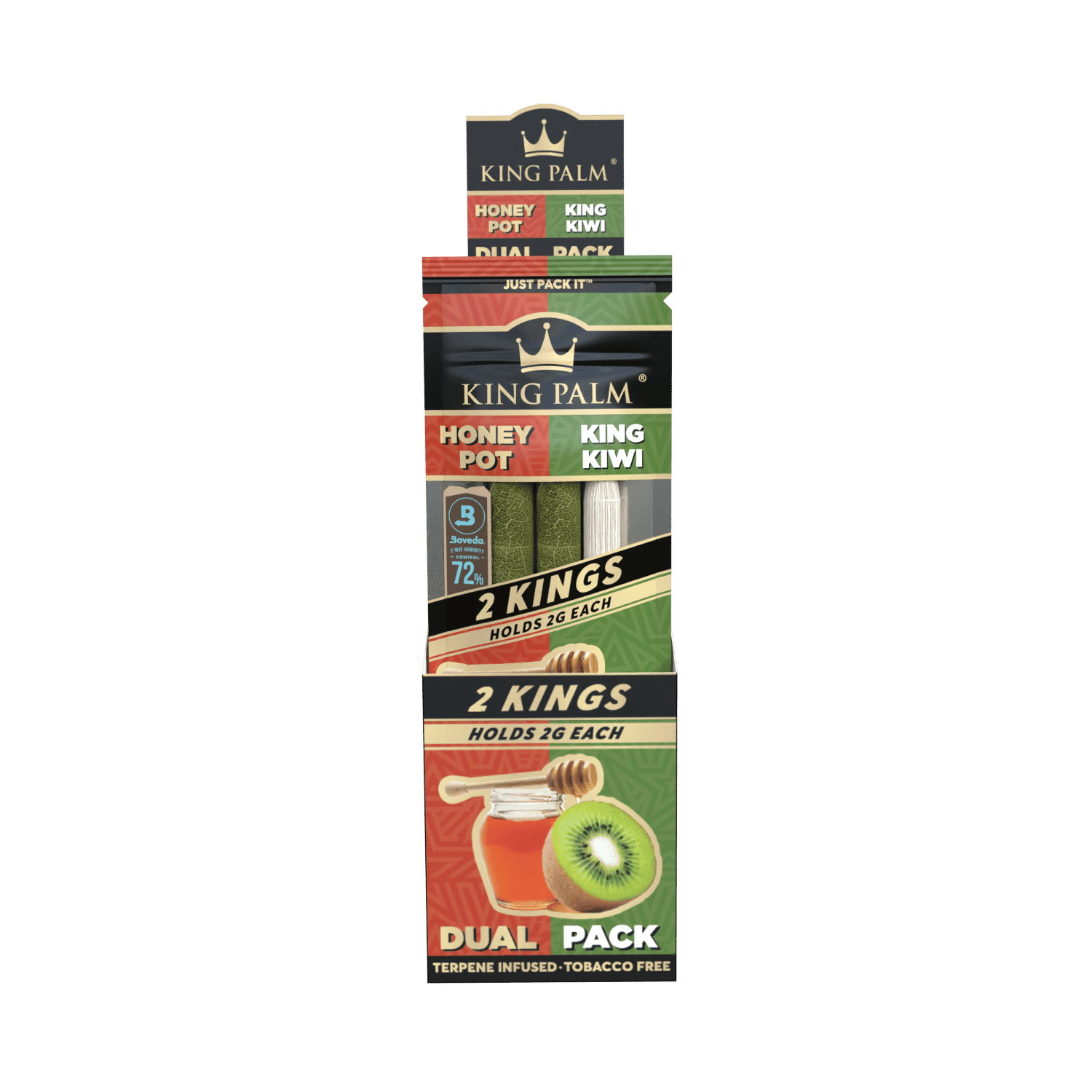 King Palm Honey Pot & King Kiwi Display mit 20 Packungen