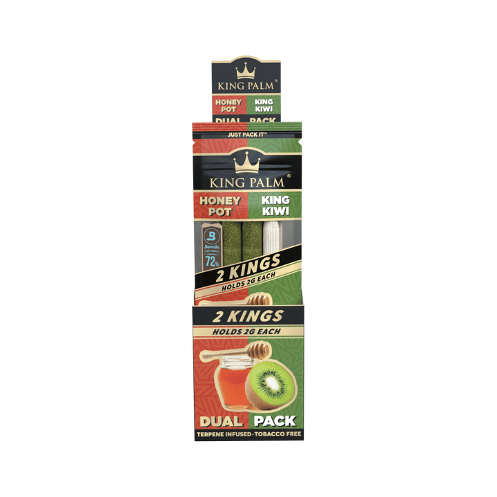 King Palm Honey Pot & King Kiwi Display mit 20 Packungen