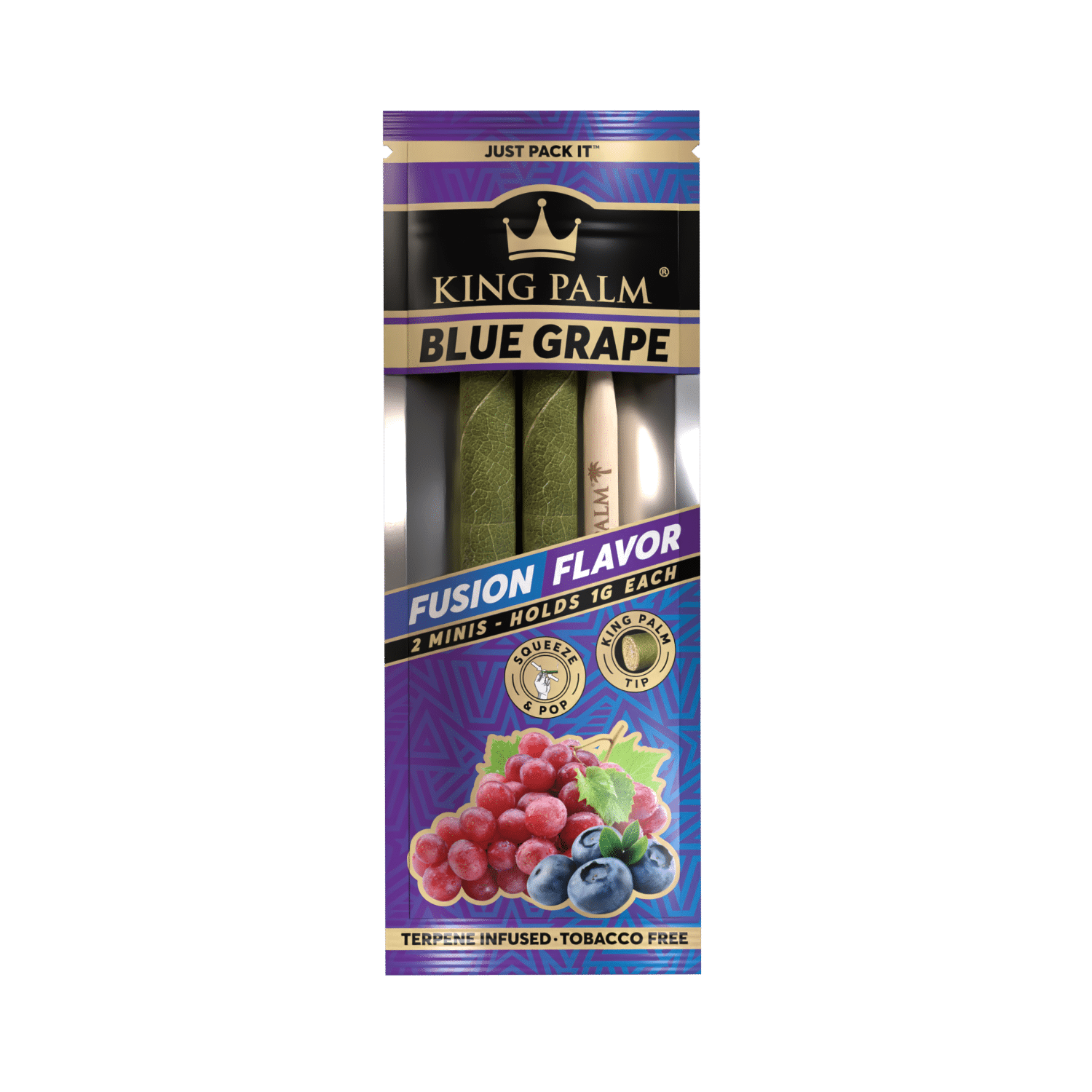 King Palm Mini Blue Grape 2 Stück Palmblatt Pre-Rolls