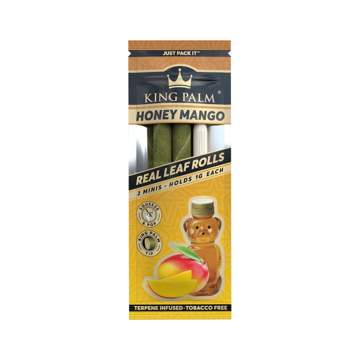 King Palm Mini Honey Mango 2er-Pack Palmblatt Mini Rolls