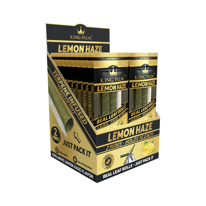 Detailansicht King Palm Mini Roll Lemon Haze mit Tip