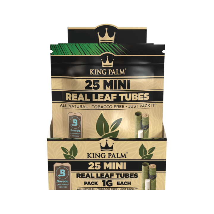 King Palm Mini Natural Display schräg mit 8 Packungen