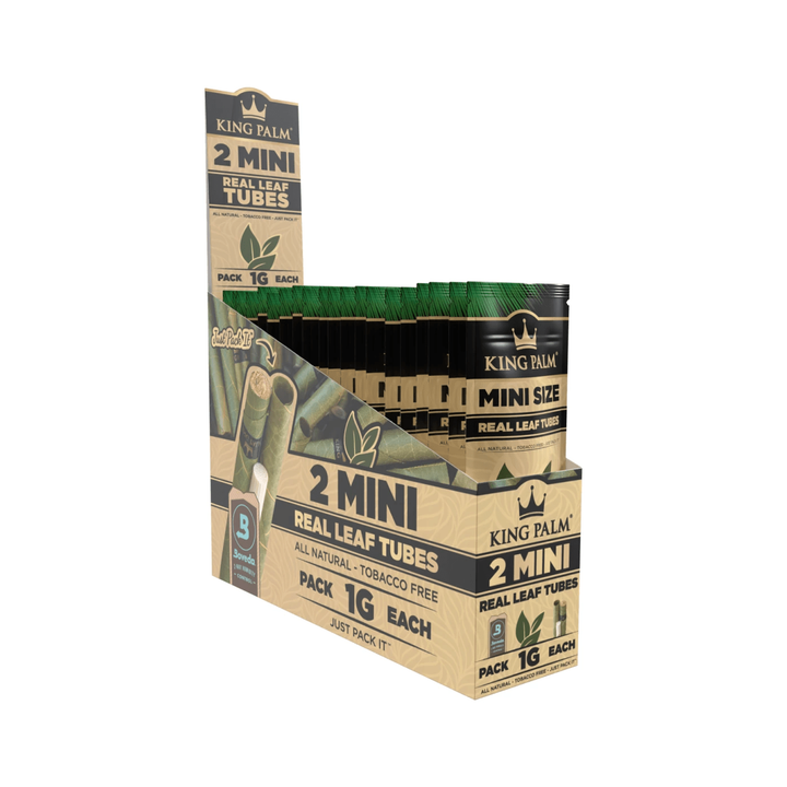King Palm Mini Natural Display schräg, 20 Packungen
