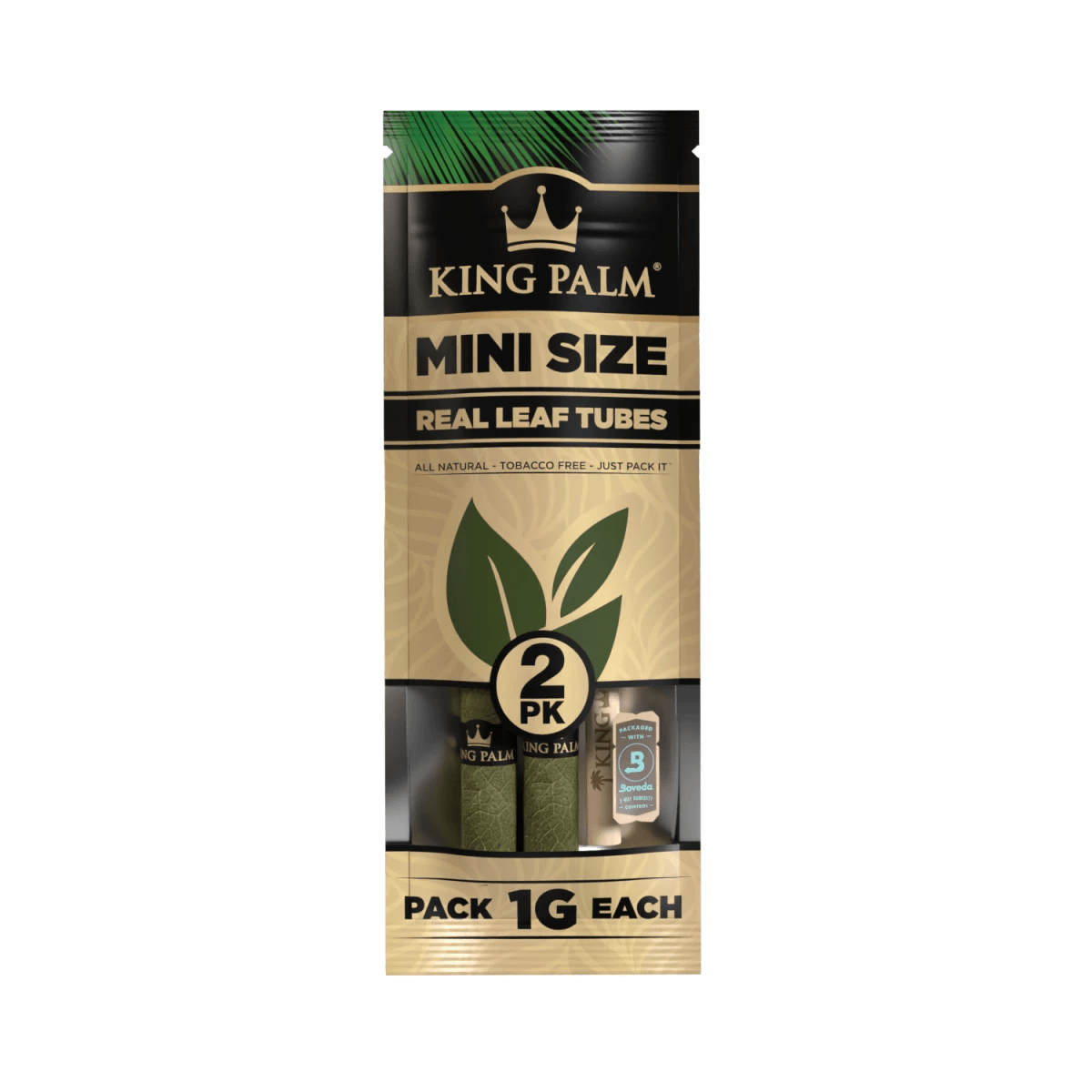 King Palm Mini Natural Real Leaf Tubes 2er-Pack