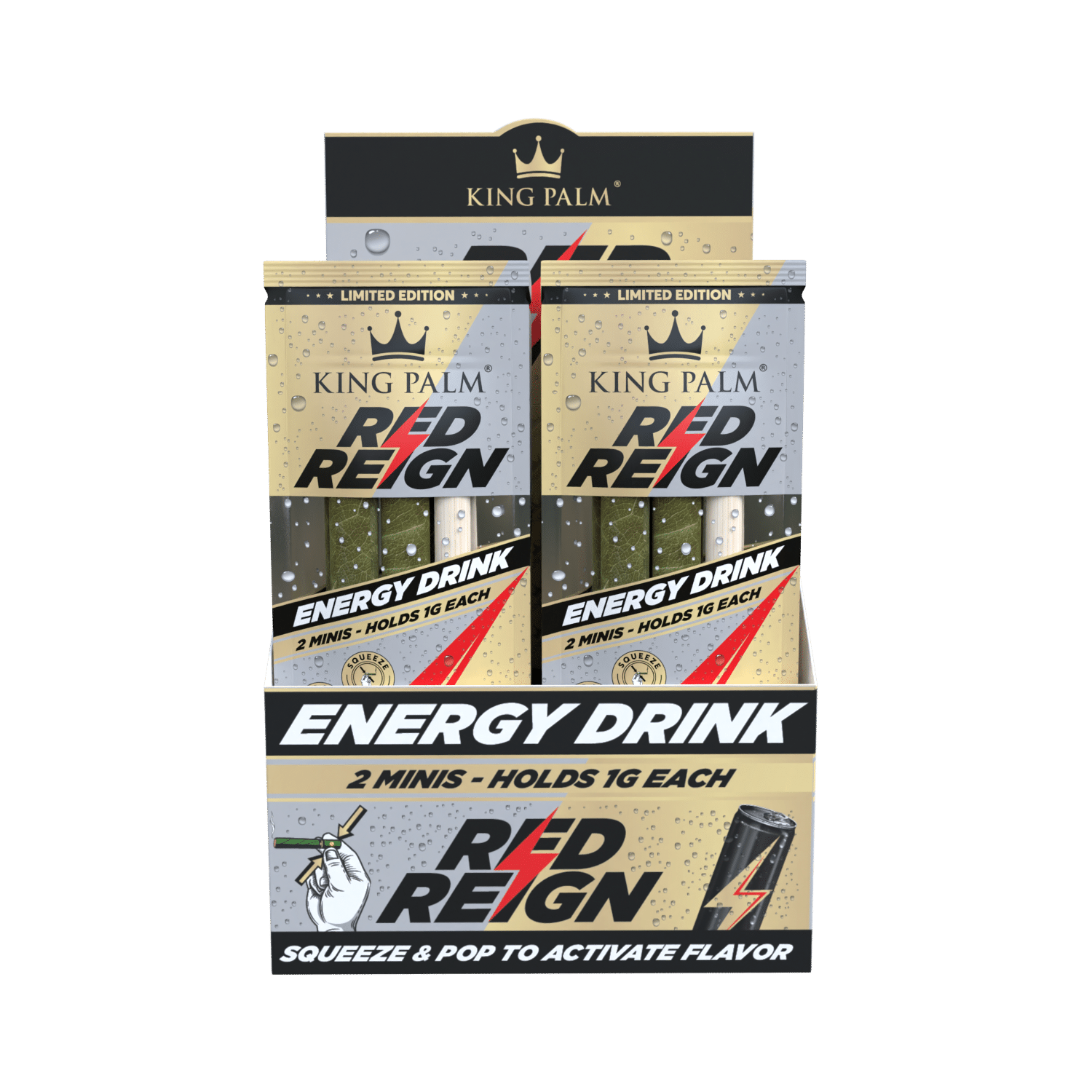 King Palm Mini Red Reign Display mit 20 Packungen