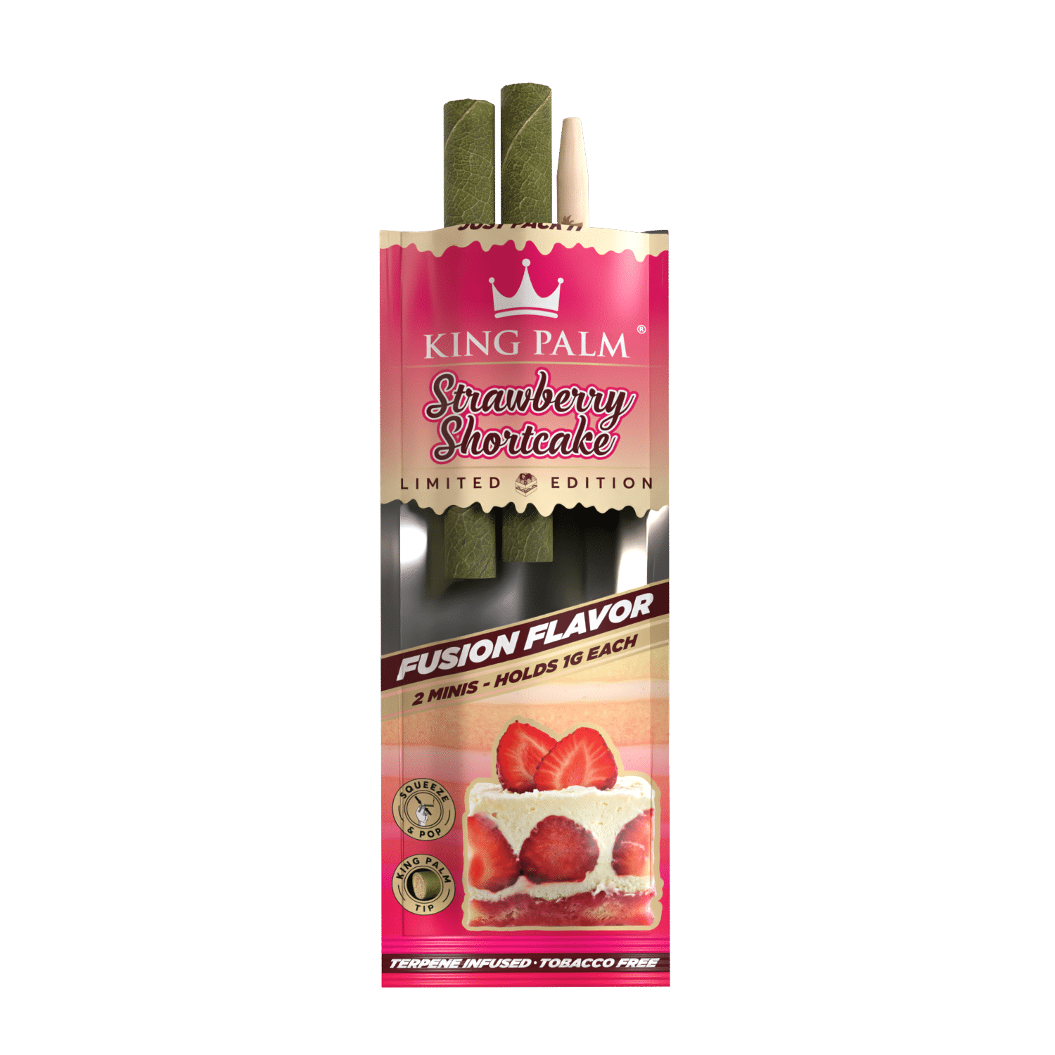 Detailansicht King Palm Mini Roll Strawberry Shortcake mit Tip