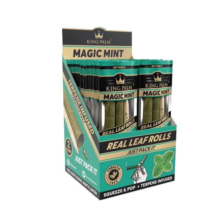 King Palm Slim Magic Mint 2er-Pack Packung schräg aufgenommen