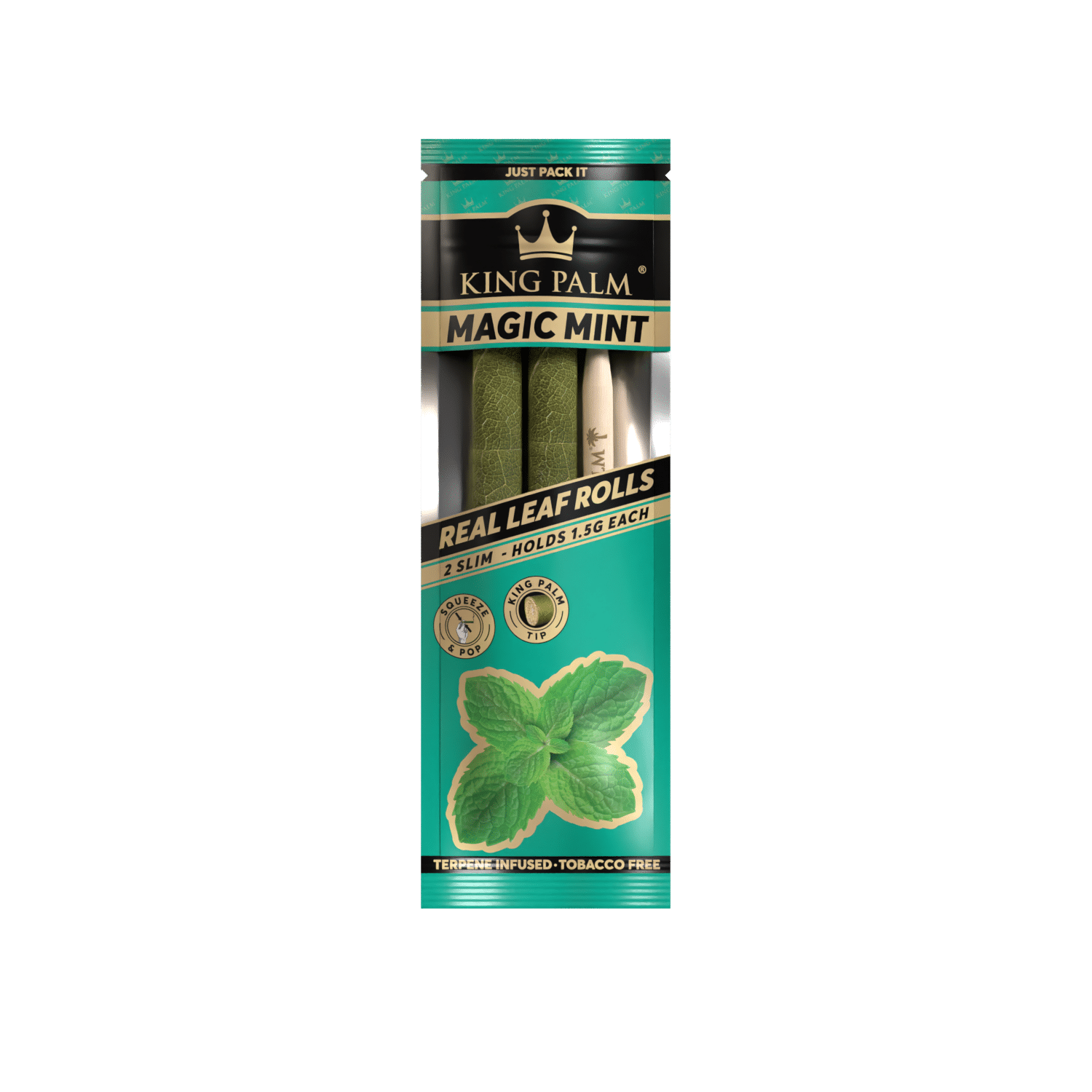 King Palm Slim Magic Mint Real Leaf Rolls 2 Stück