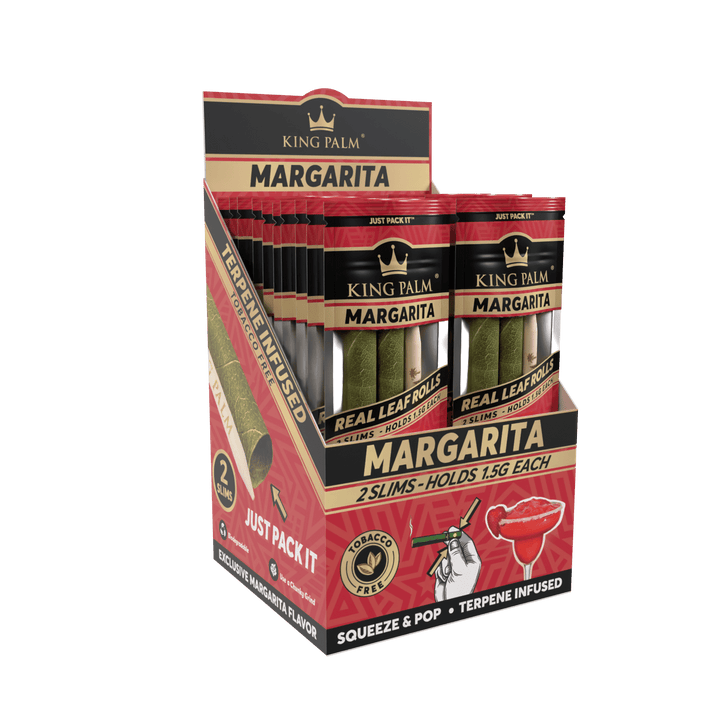 King Palm Slim Margarita Display schräg, 20 Packungen (Ansicht)