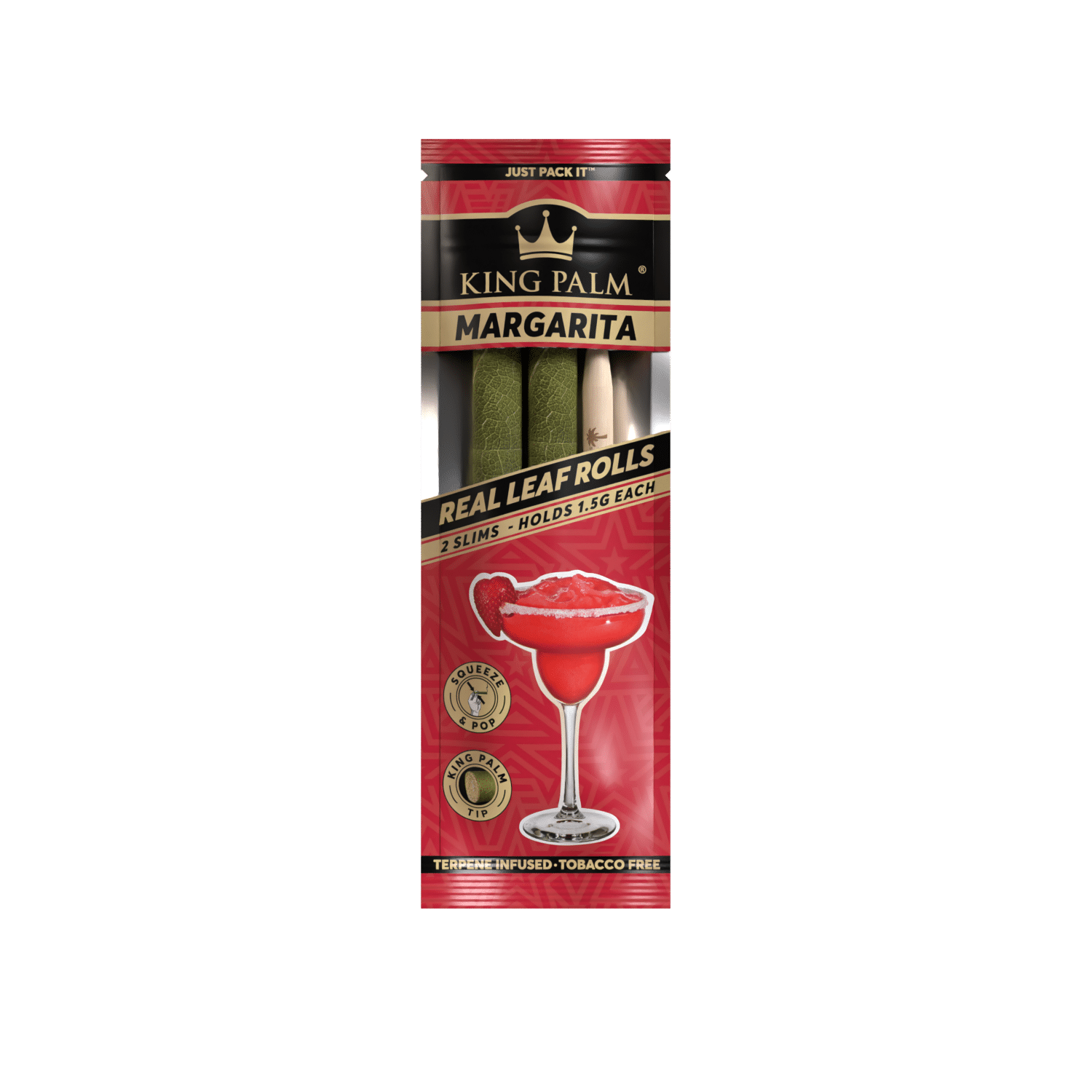 King Palm Slim Margarita Real Leaf Rolls 2 Stück Packung