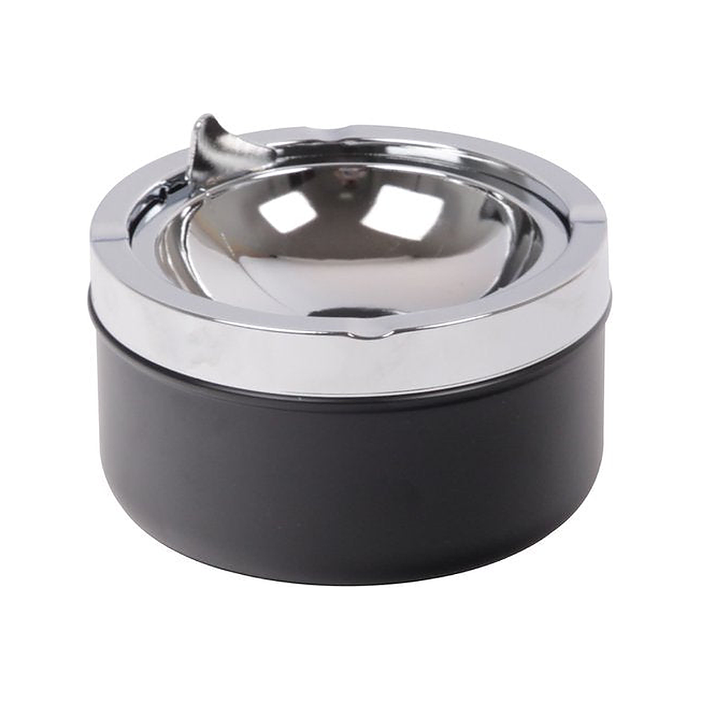 Kippaschenbecher in Schwarz matt, 11 cm