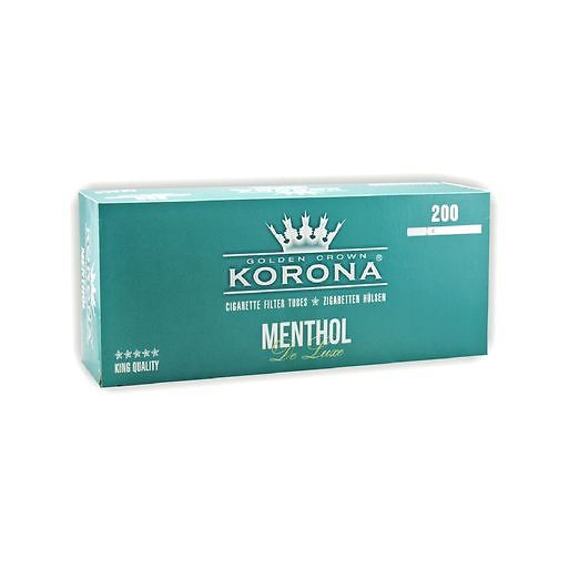 Korona Deluxe Menthol Zigarettenhülsen, 200 Stück