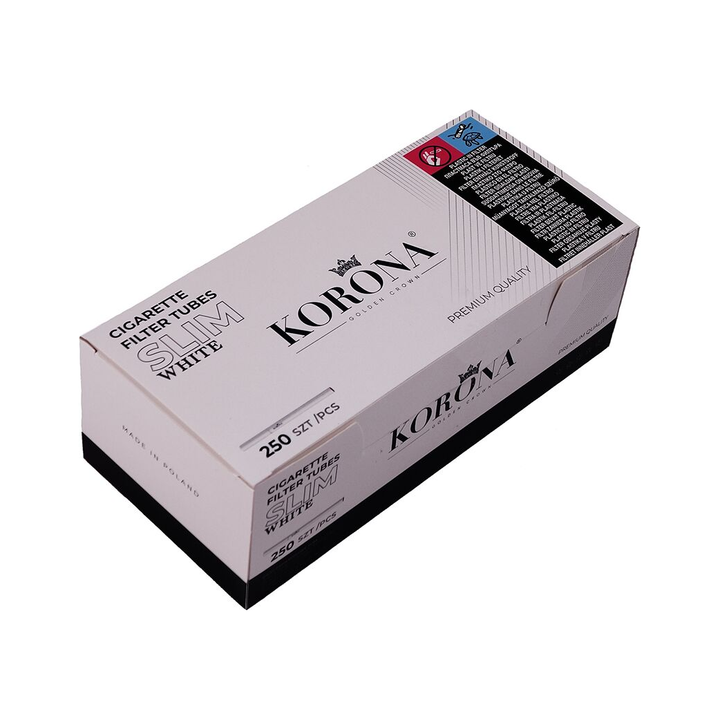 Korona Slim White Zigarettenhülsen, 250 Stück