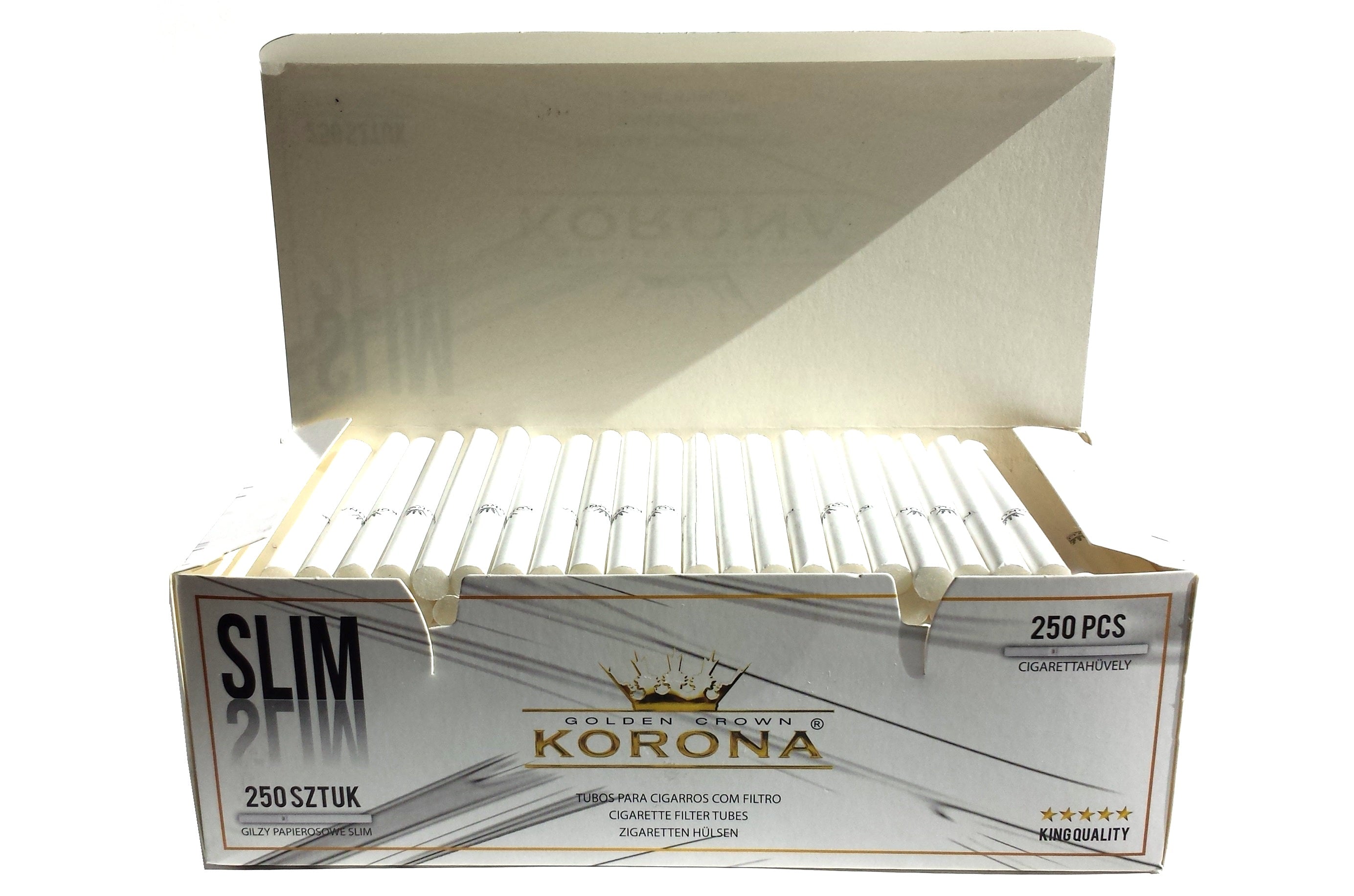 Korona Slim White Zigarettenhülsen, 250 Stück