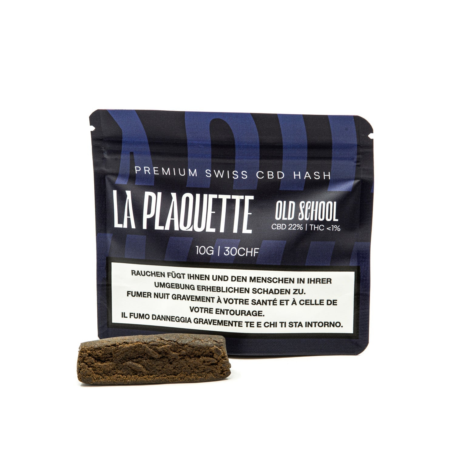 La Plaquette Old Shool CBD Hash 10g Packung Vorderseite