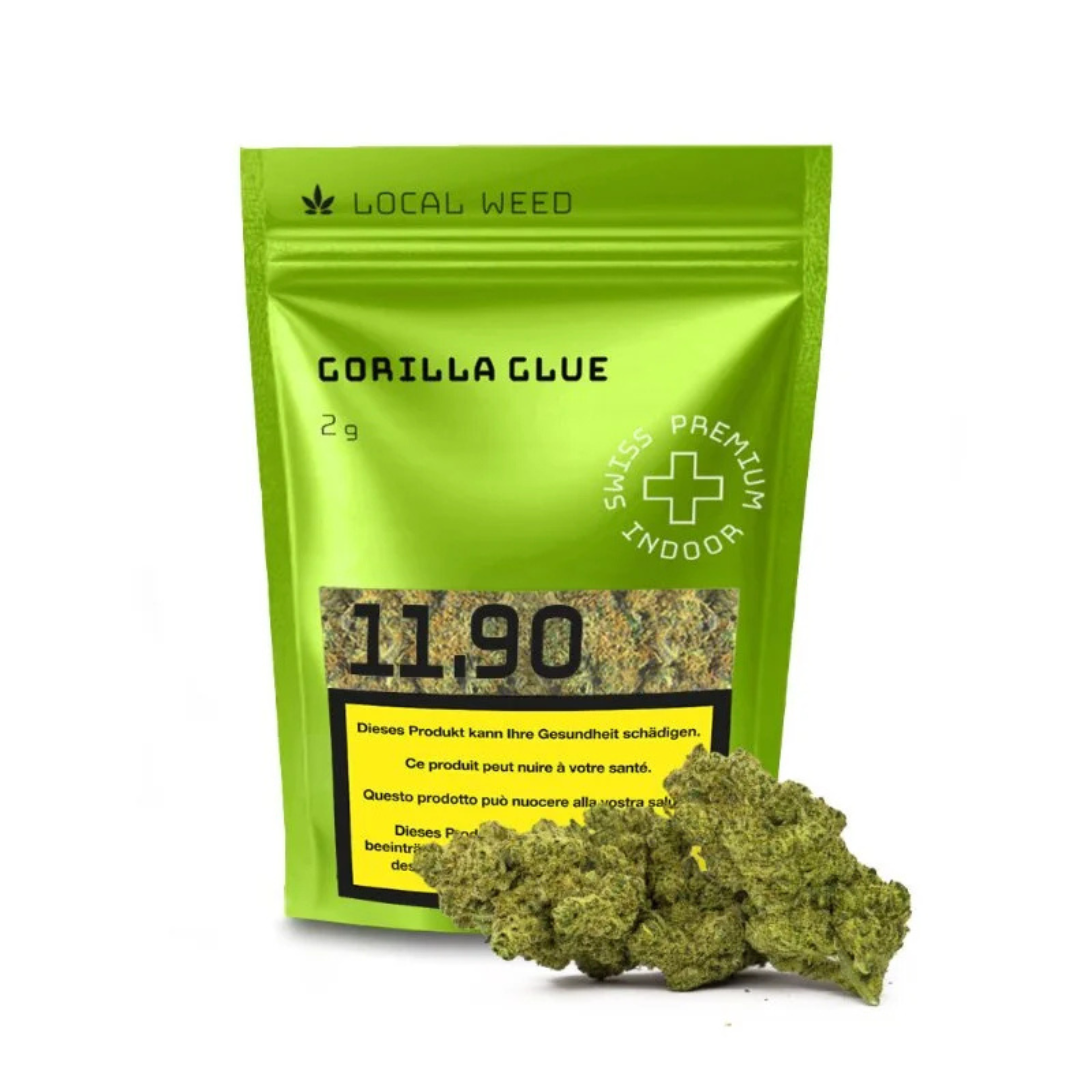 Local Weed Gorilla Glue Indoor CBD Blüten 2g