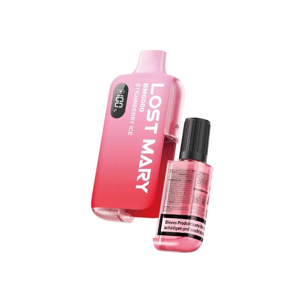 Lost Mary BM6000 Strawberry Ice Hybrid Vape 20mg/ml