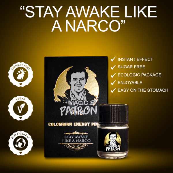 Magic Patron Energy Sniff Dose Detailansicht auf weissem Hintergrund