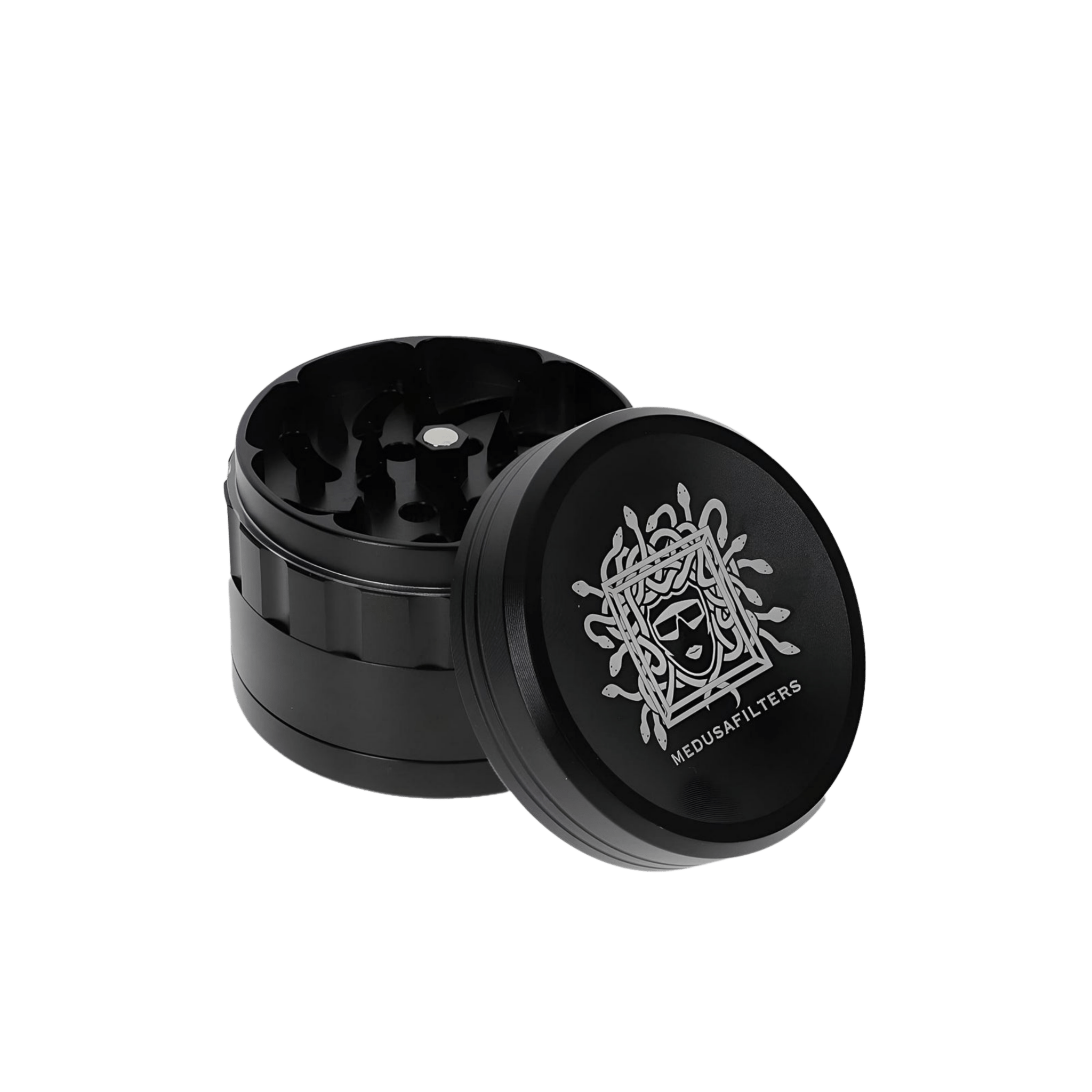 Medusa - Keramik Spike Grinder - Black - 64mm - 4 Part kaufen bei rauchwerk.ch