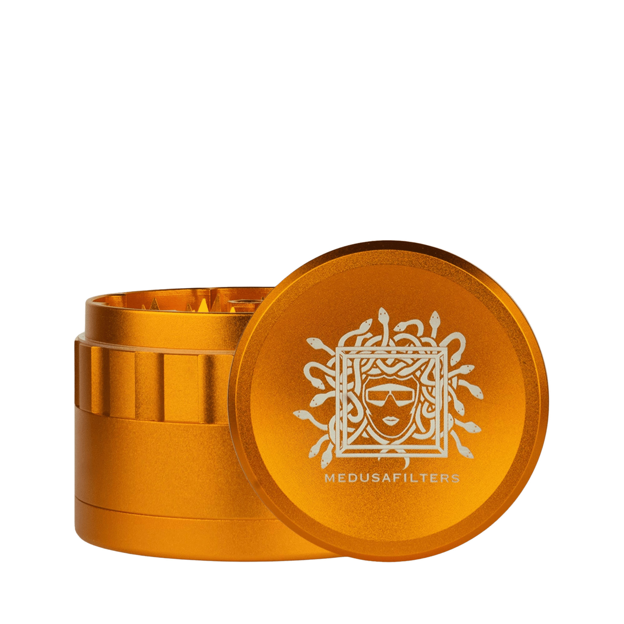 Medusa - Keramik Spike Grinder - Orange - 64mm - 4 Part kaufen bei rauchwerk.ch