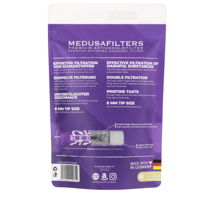 Detailansicht MedusaFilters VIOLET 250er Pack Hybridfilter