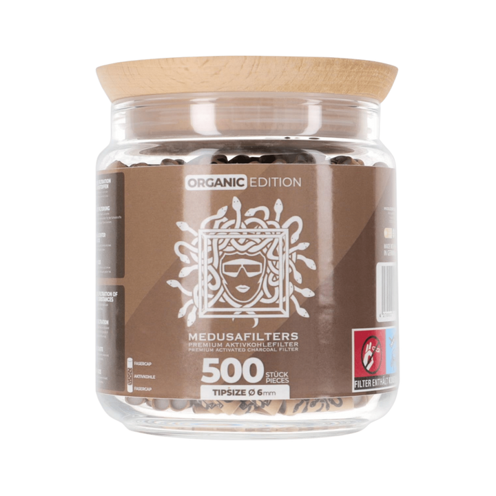 MedusaFilters Organic 500er Glas mit Hybrid Aktivkohlefiltern