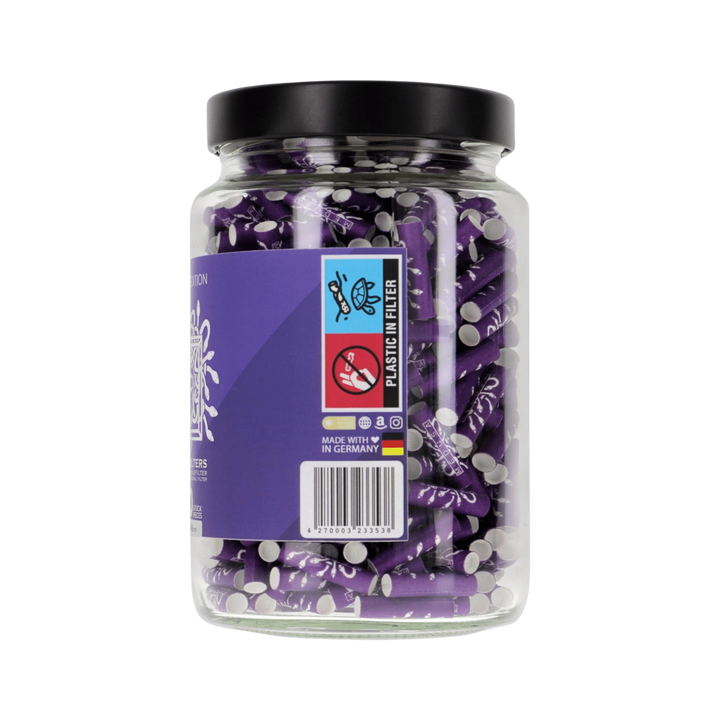Detailansicht MedusaFilters VIOLET 500er Glas mit Hybridfiltern