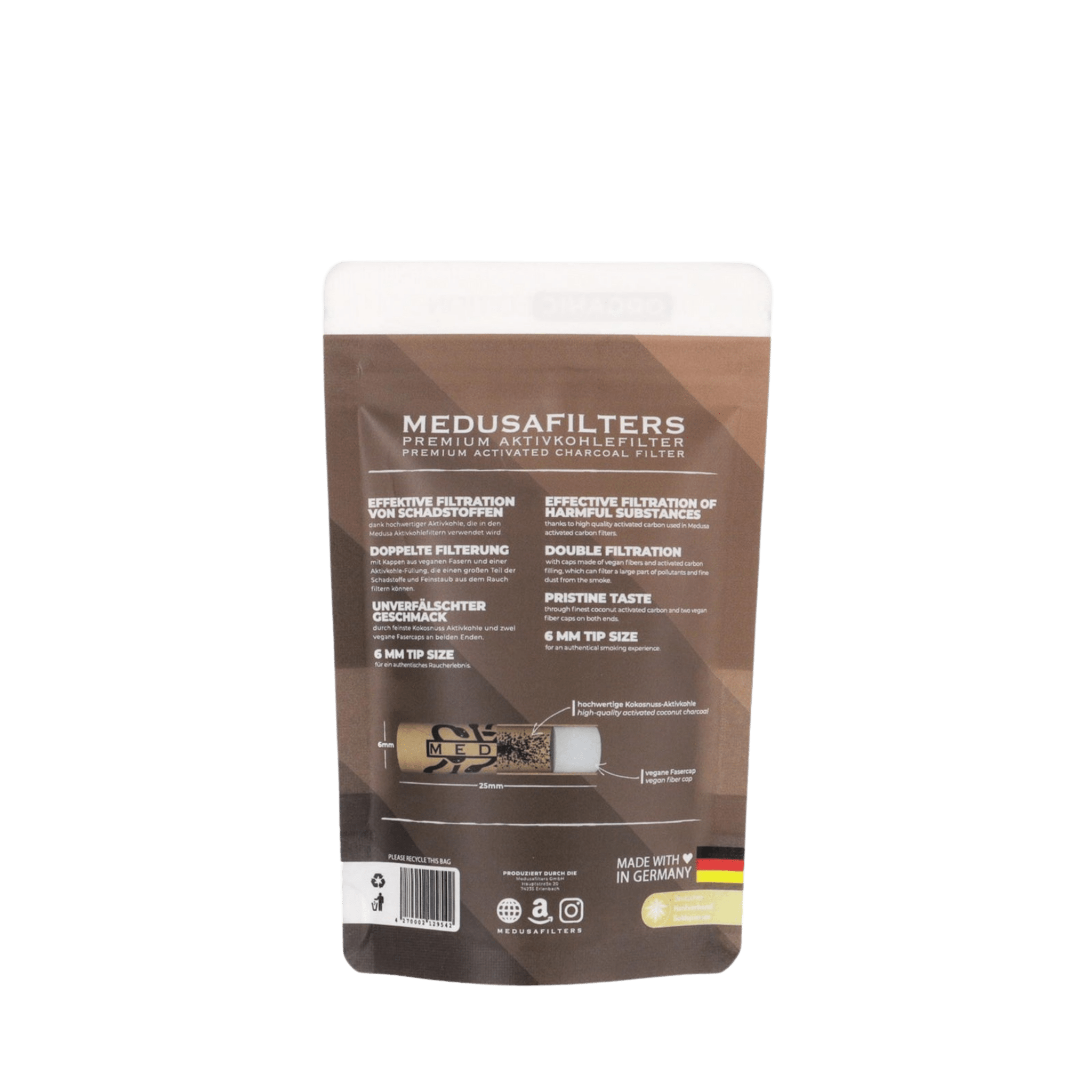 Detailansicht MedusaFilters Organic Hybridfilter 6 mm, 25 mm