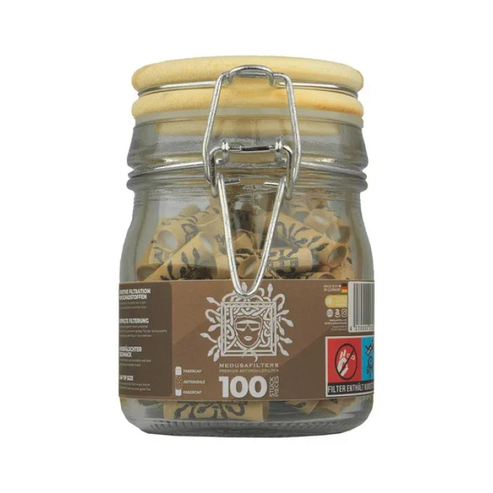 MedusaFilters Organic Hybrid Aktivkohlefilter im Glas, 100 Stück