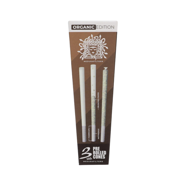 MedusaFilters Pre-Rolled Cones Unbleached 3er Box mit Filtern
