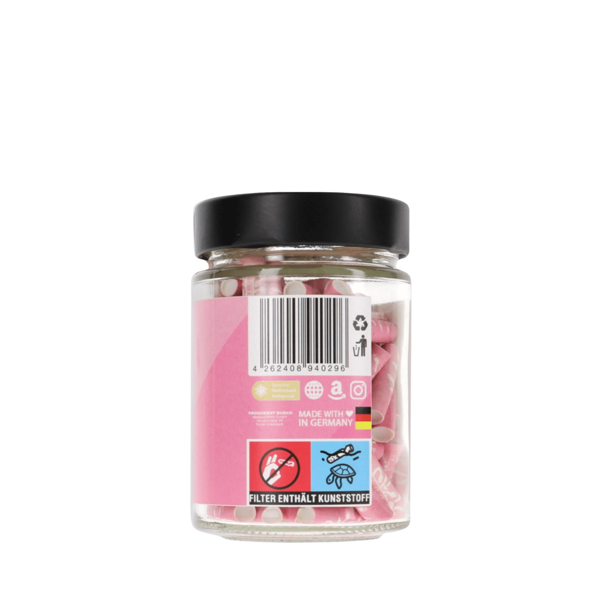 Detailansicht MedusaFilters Rosé Mehrwegglas mit 100 Hybridfiltern