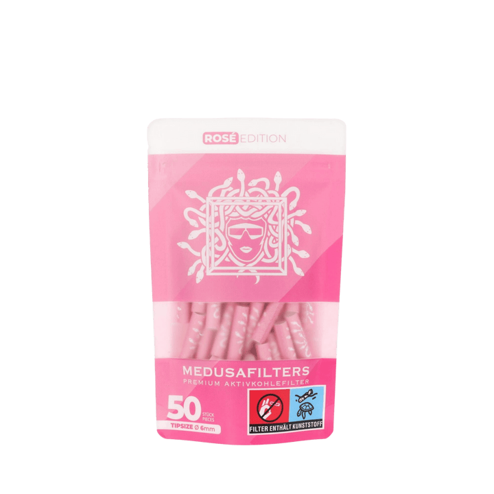 MedusaFilters Rosé Hybrid Aktivkohlefilter 6 mm 50er Pack