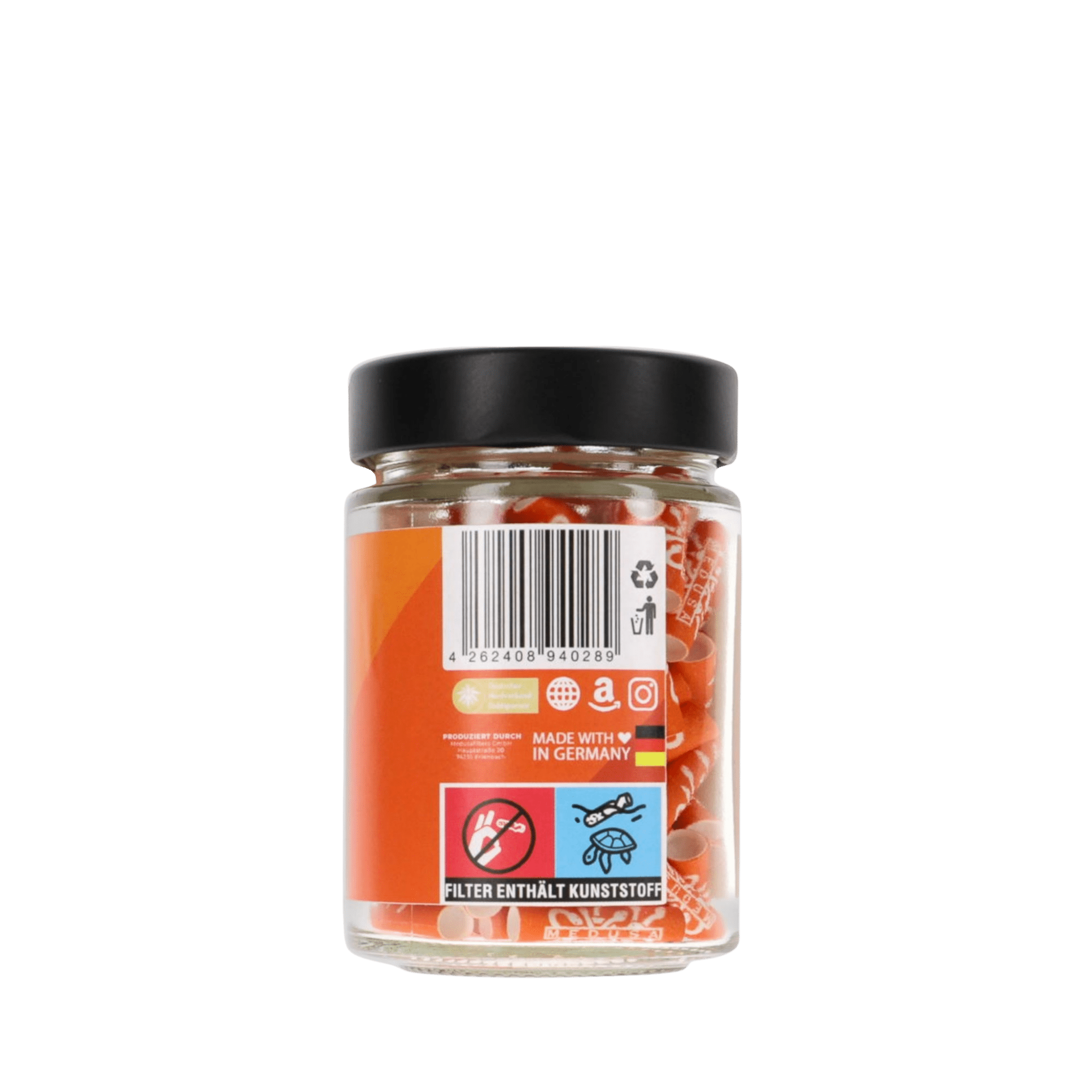 Detailansicht MedusaFilters SUNSET Mehrwegglas mit Hybridfiltern