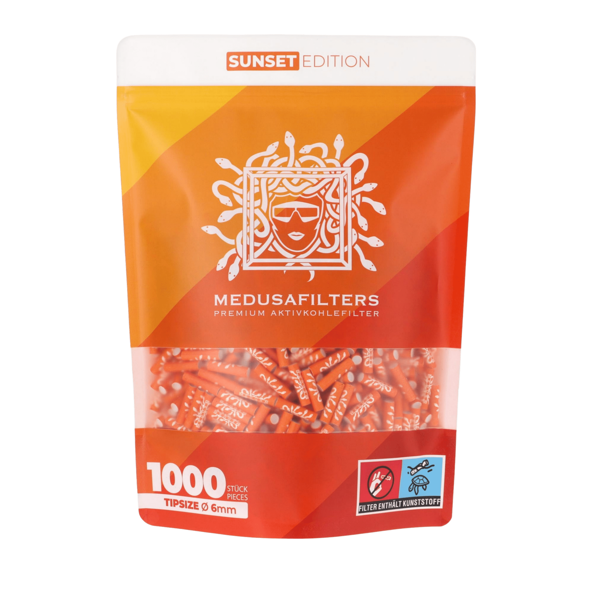 MedusaFilters SUNSET Hybrid Aktivkohlefilter 6 mm 1000+10 Pack