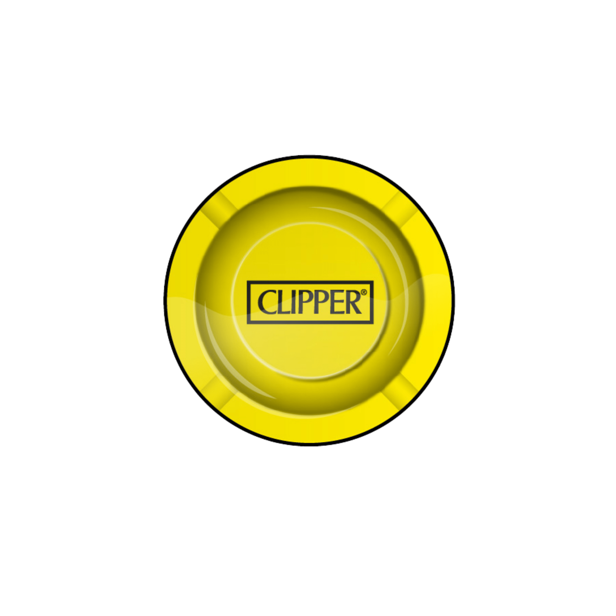 Metal Ashtray - 135mm - Clipper Logo Yellow kaufen bei rauchwerk.ch