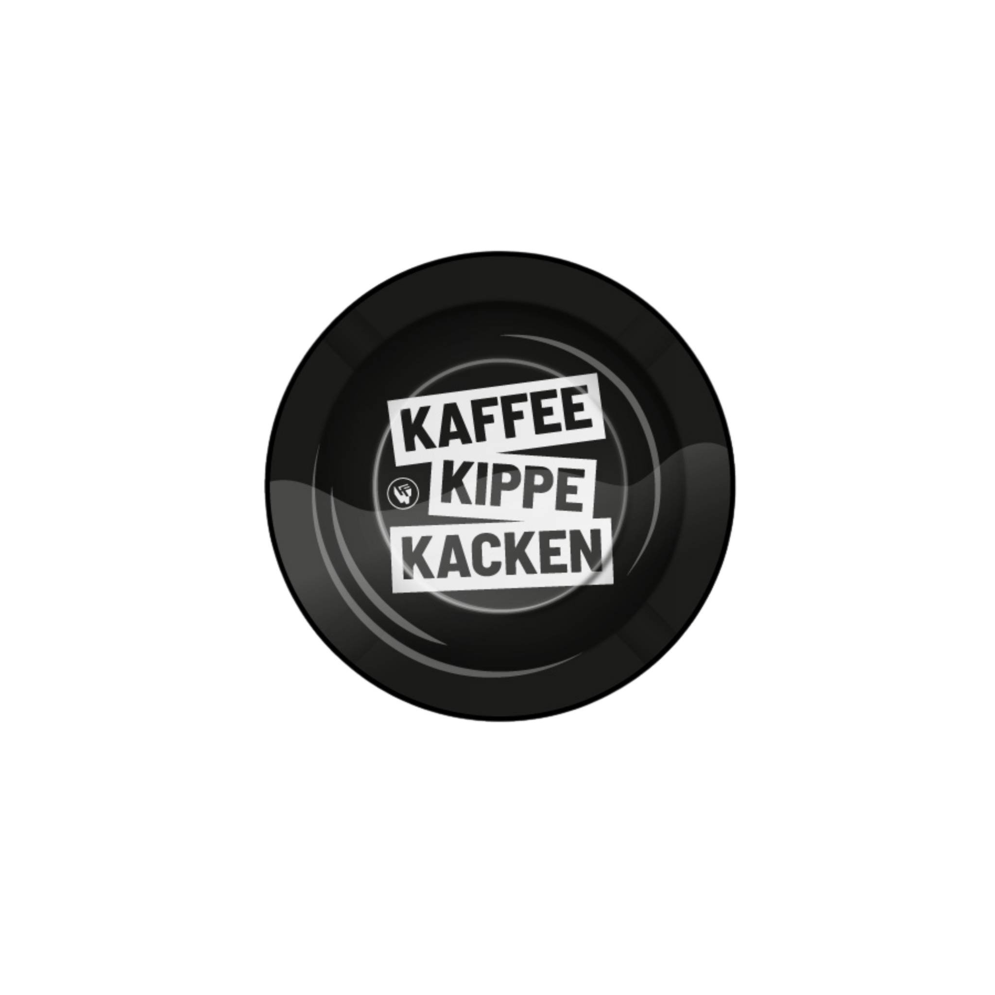 Metal Ashtray - 135mm - Kaffee Kippe Kacken kaufen bei rauchwerk.ch